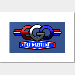 EGO Pro Wrestling - 3rd Logo RWB Posters and Art